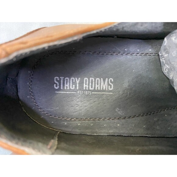Stacy Adams Men's Wingtip Dress Shoes Size 10 Leather Brown - Picture 11 of 12